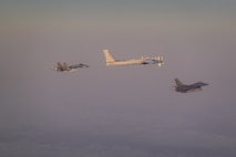 F-16 escorts Russian military aircraft