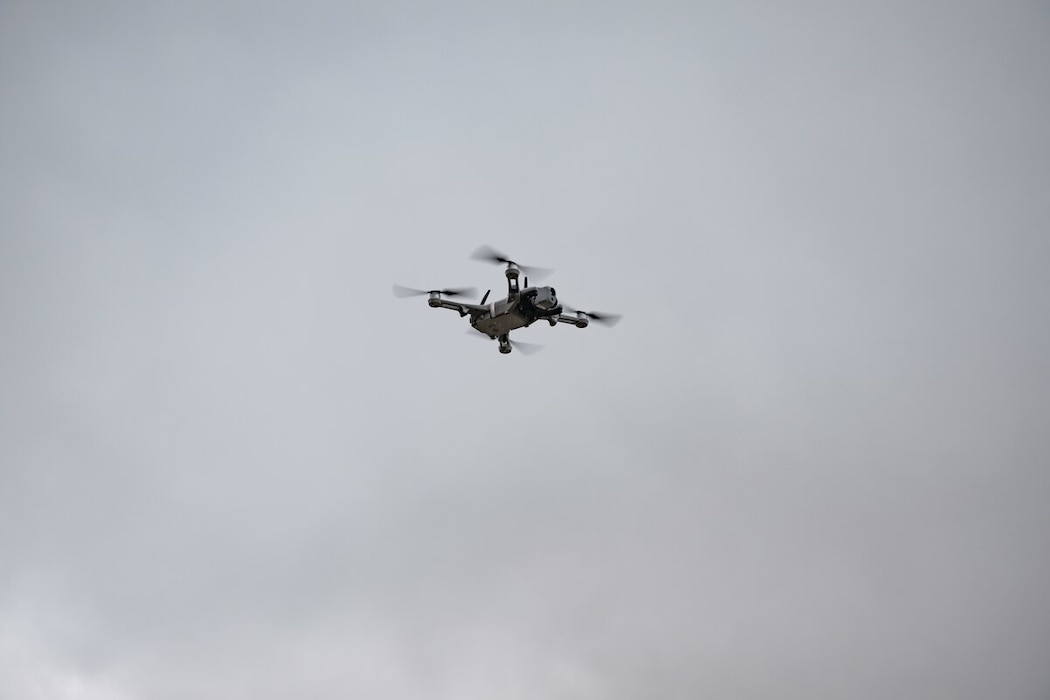 A Small Unmanned Aircraft System, also known as an sUAS or a “drone,” is flown above the Administration and Engineering Building at Arnold Air Force Base, Tenn., during a March 5, 2025, demonstration of the device. This sUAS is maintained and operated by Arnold personnel to conduct asset health assessments, but the Arnold AFB sUAS Office is asking team members across Arnold to remain vigilant and report any unauthorized drone activity. (U.S. Air Force photo by Keith Thornburgh)
