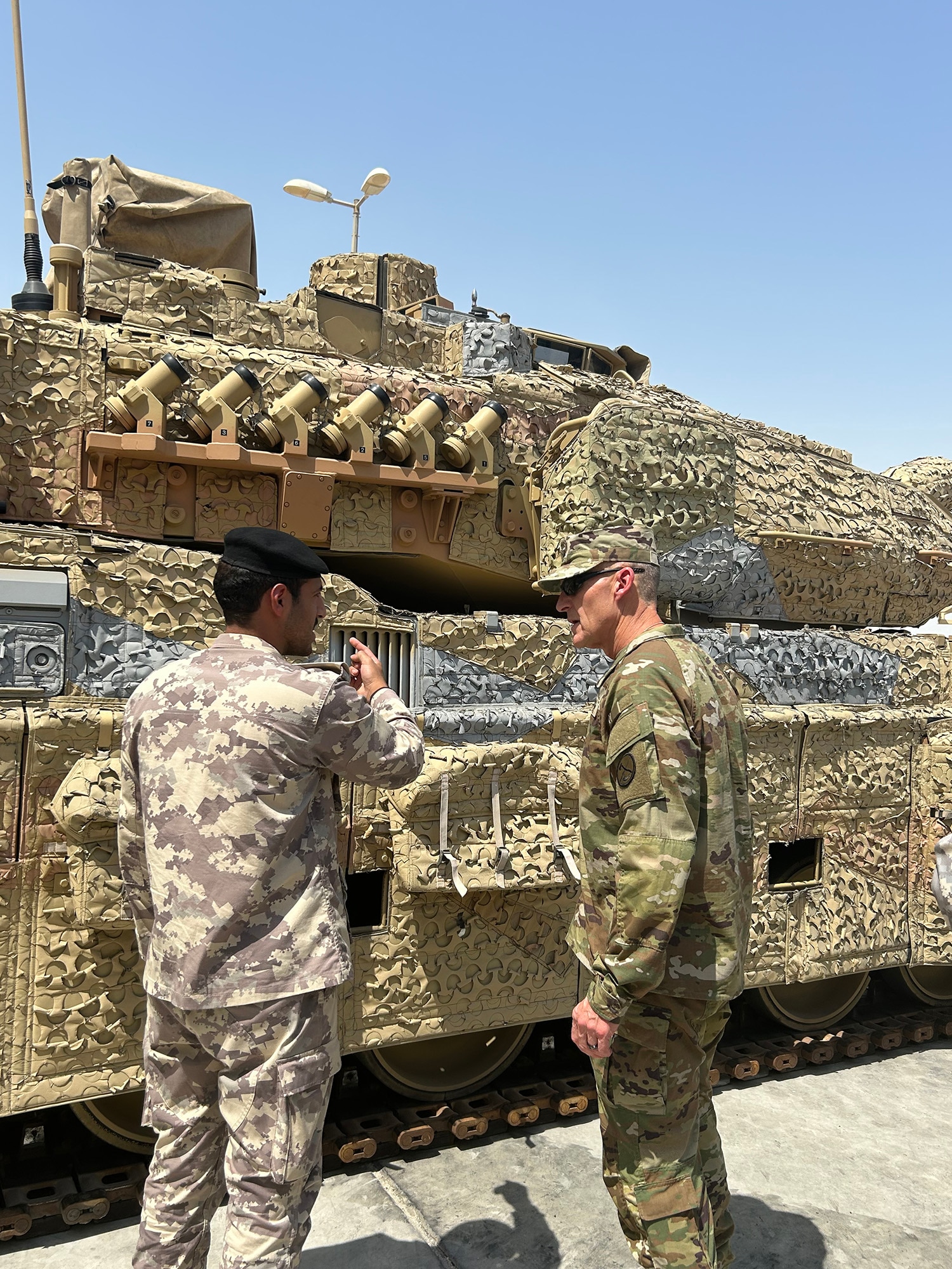 At the invitation of Qatar Emiri Land Force Commander Maj. Gen. Jassim Al Attiya, West Virginia National Guard Adjutant General, Maj. Gen. James “Jim” Seward visits QELF headquarters in Doha, Qatar, Sept. 17, 2025.