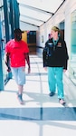 Retired Sgt. 1st Class Damien Dunn returned to Winn Army Community Hospital Sept. 16 to thank certified registered nurse anesthesiologist Capt. Joseph Mazzarella and other members of his medical care team for the safe, quality healthcare they delivered when he needed emergency surgery recently.