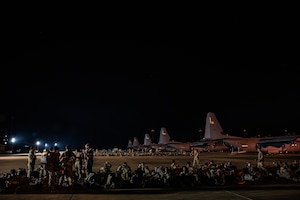 People on flightline.