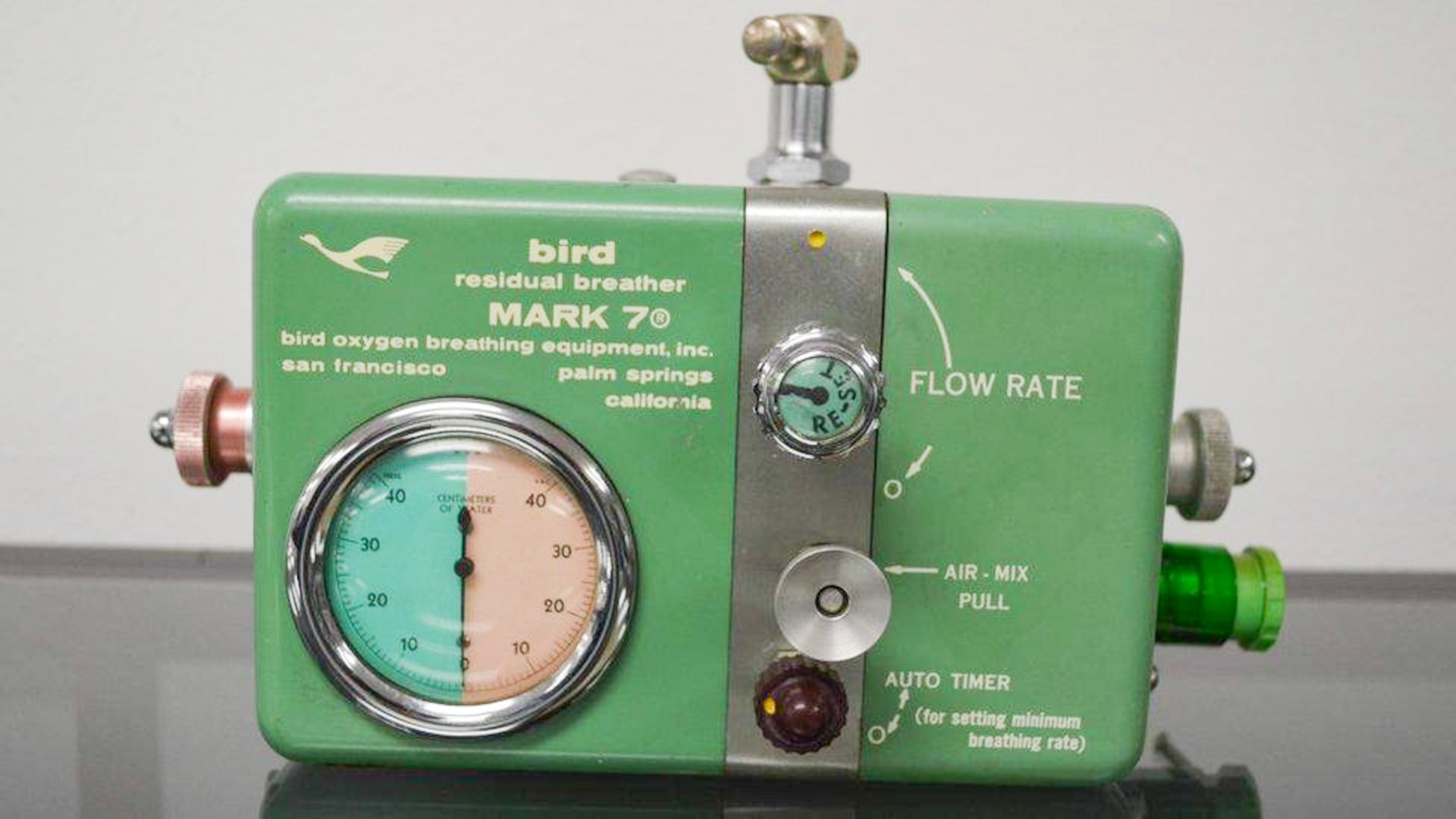 The Bird respirator Mark 7 dates from the 1950s and was once a standard piece of equipment in hospitals.
