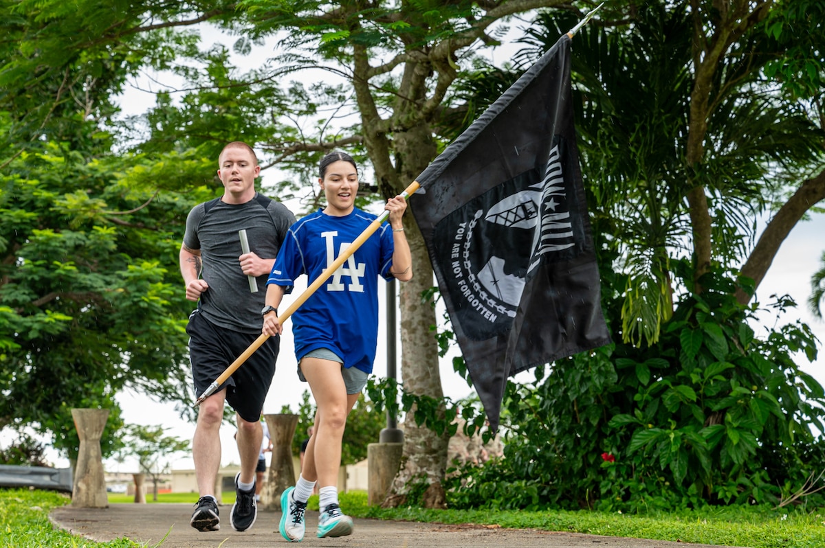 Team Andersen honor prisoners of war and those still missing in action during a POW/MIA 24-hour Run.