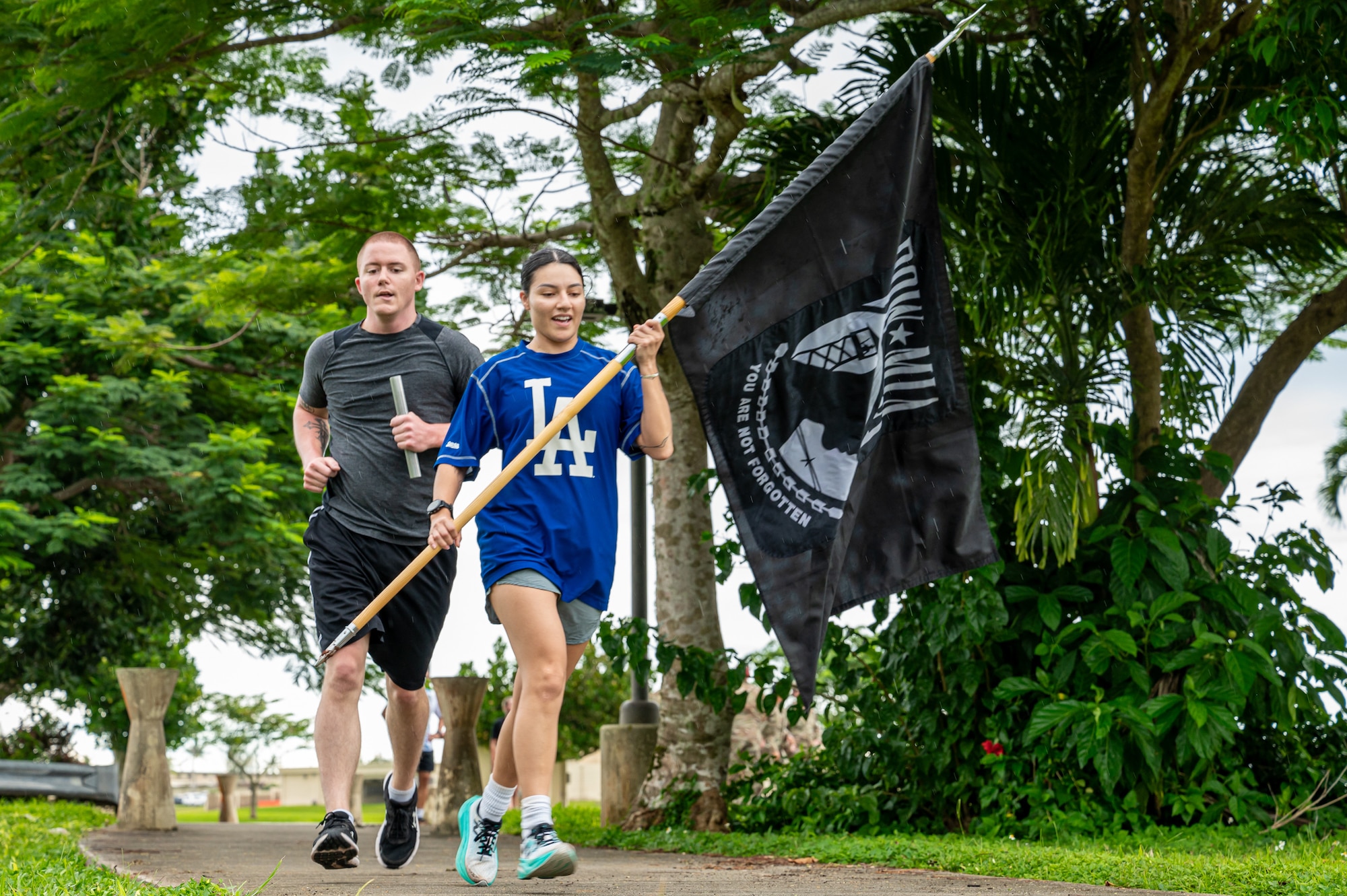 Team Andersen honor prisoners of war and those still missing in action during a POW/MIA 24-hour Run.