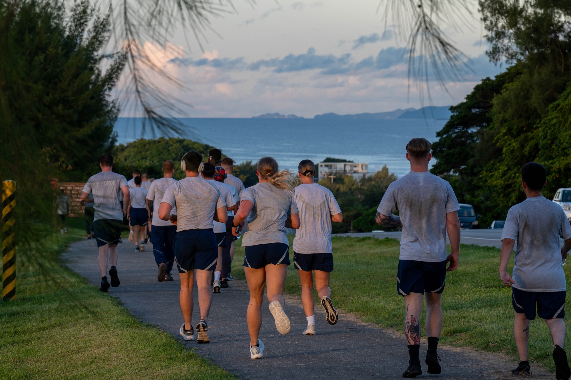 U.S Air Force Airmen assigned to the 18th Wing, participate in the POW-MIA Remembrance Run 24-hour ruck at Kadena Air Base, Japan, Sept. 19, 2025. The Department of Defense remembers and honors those Americans who were prisoners of war and those who served and never returned home. (U.S. Air Force photo by Senior Airman Jamal Berry II)
