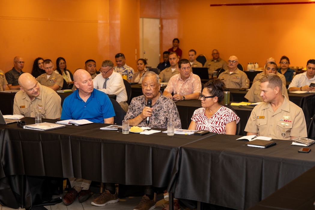 Department of War officials, local government, and federal agencies meet for a Commonwealth of the Northern Mariana Islands Stakeholders Meeting in Saipan, Sept. 25.
