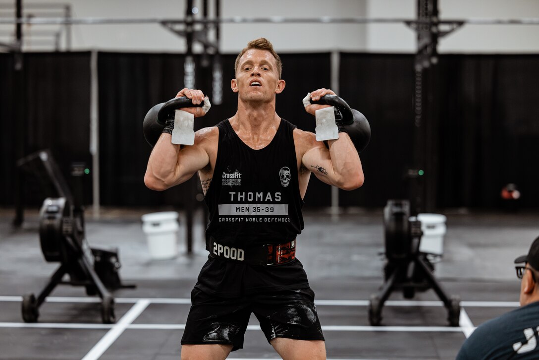 1st Lt. Erik Thomas competes during the 2025 CrossFit Game