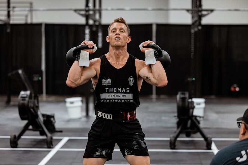 1st Lt. Erik Thomas competes during the 2025 CrossFit Game