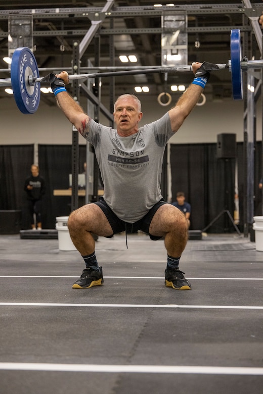 Col. Eddie Simpson competes during the 2025 CrossFit Games in Columbus