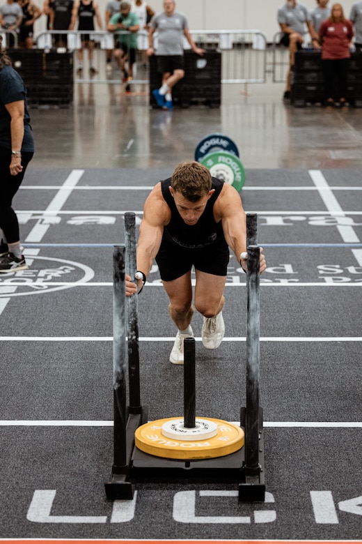 1st Lt. Erik Thomas competes during the 2025 CrossFit Games in Columbus