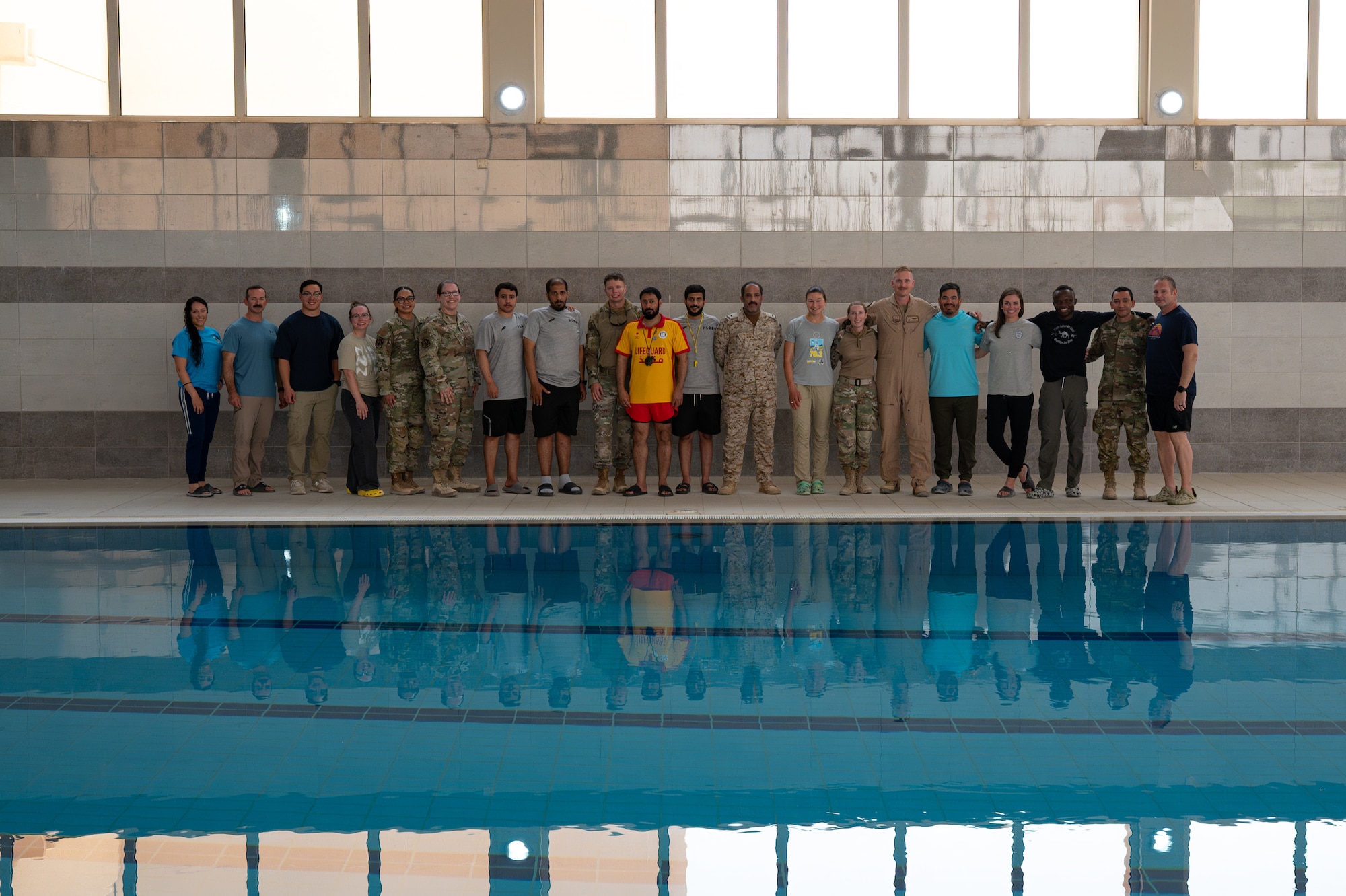 USAF and RSAF pose for a group photo