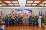 Leaders and attendees from the Hawai‘i National Guard, Guam National Guard and Armed Forces of the Philippines gather for a group photo during the 25th anniversary celebration of the State Partnership Program between the Hawai‘i National Guard and the AFP at Clark Air Base, Philippines, Sept. 25, 2025. The Hawai‘i Guard and AFP launched the Indo-Pacific’s first State Partnership in 2000, marking 25 years of cooperation in training, disaster response and regional security.