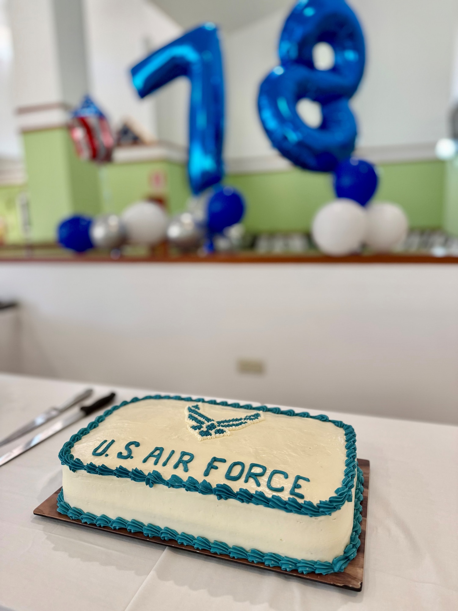 Airforce leaders and service members celebrate the Air Force's 78th birthday.