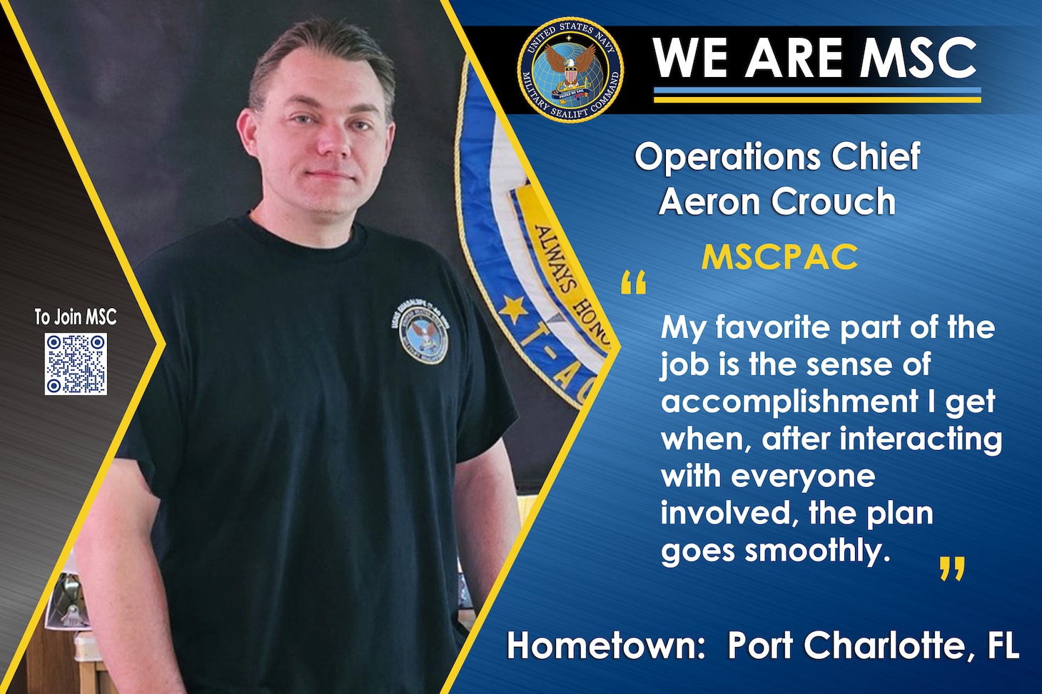 We Are MSC: Operations Chief Aeron Crouch