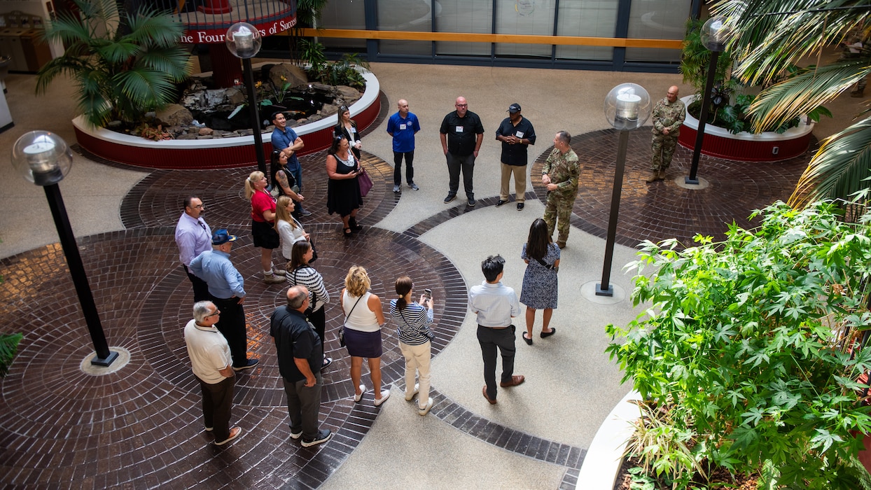 Honorary commanders gather for tour