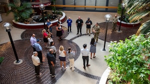 Honorary commanders gather for tour
