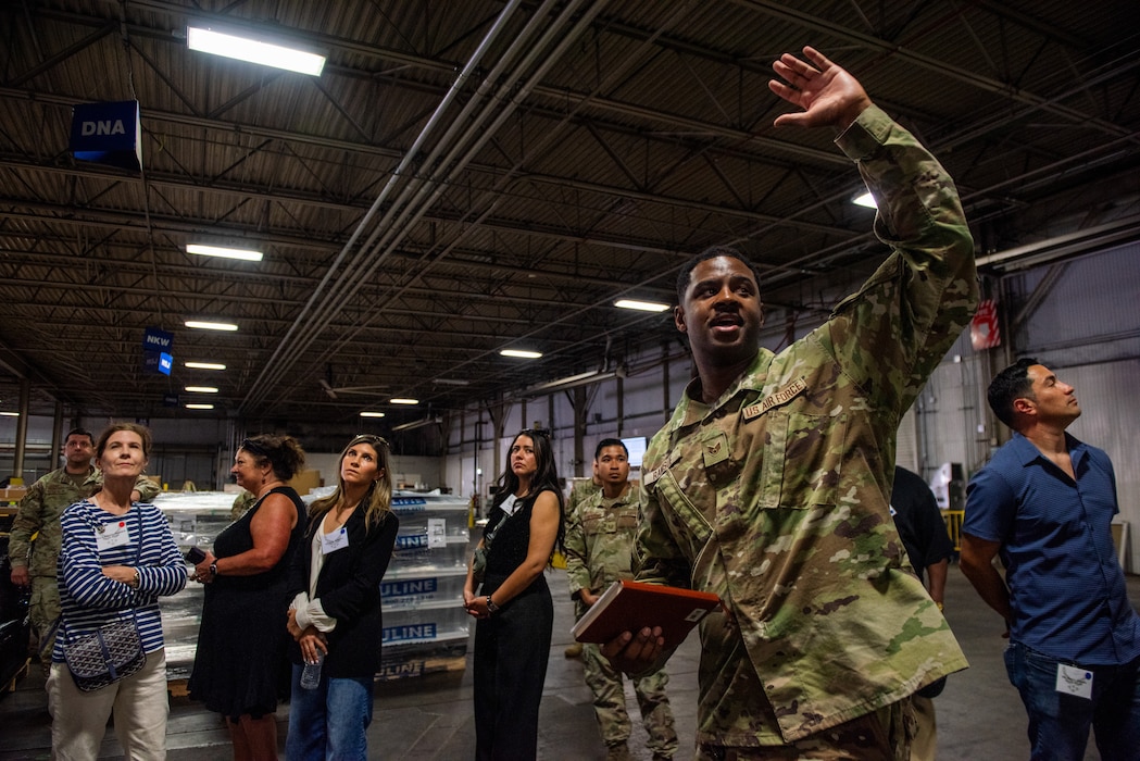 Airman gives tour to honorary commanders