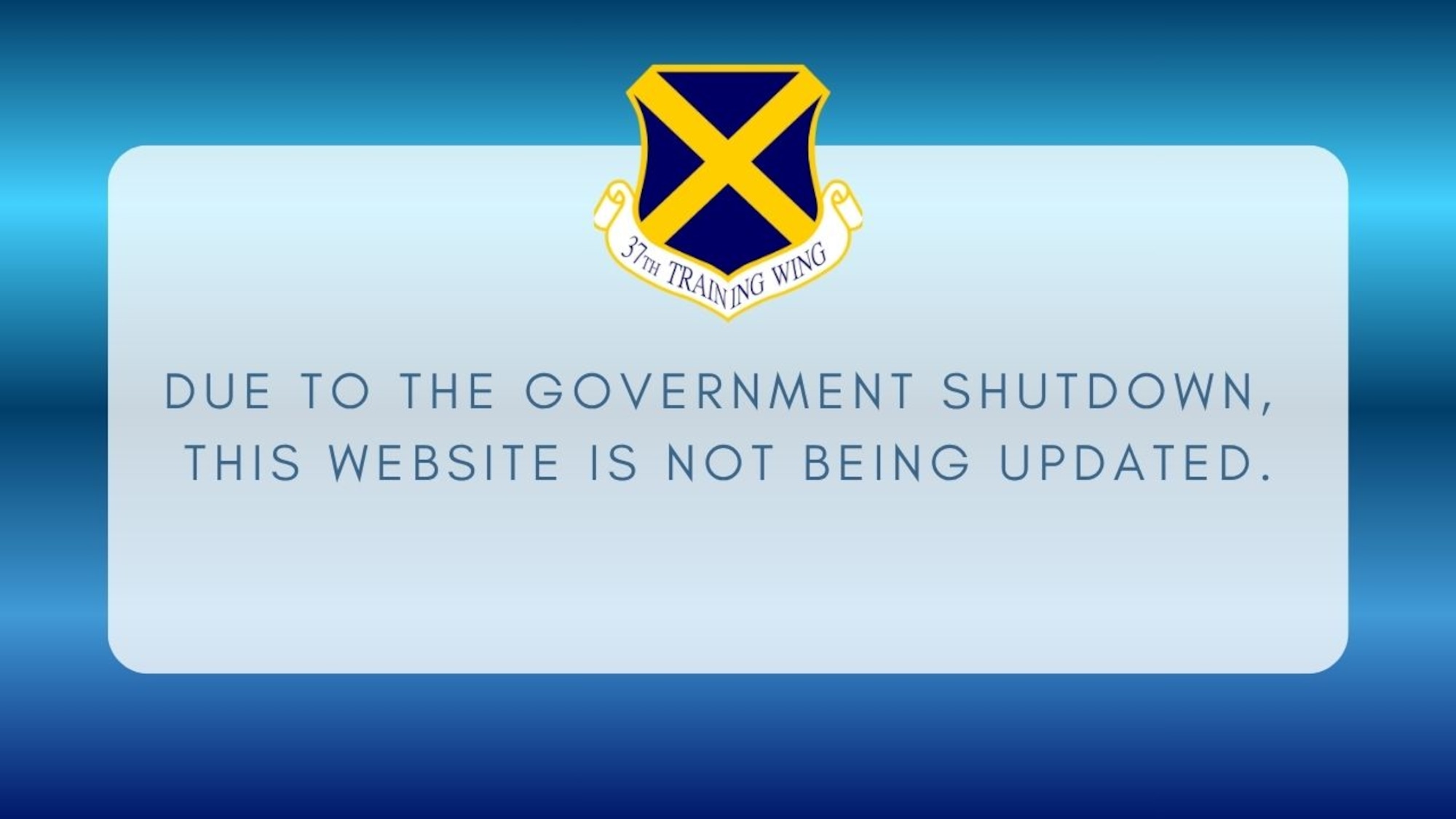 Due to the government shutdown, this website is not being updated.