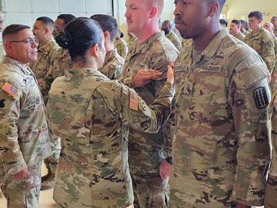 Soldiers Recognized During Patching Ceremony