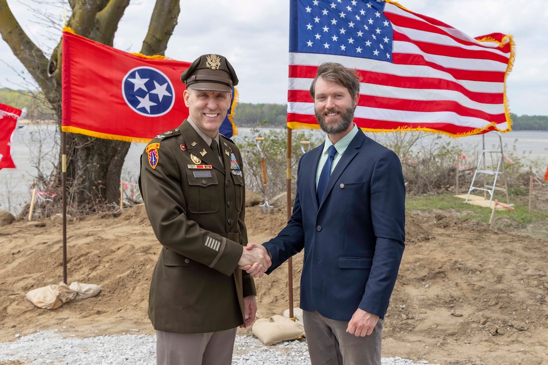 The U.S. Army Corps of Engineers (USACE) Memphis District held a groundbreaking ceremony, Mar. 30, to mark the beginning of construction to update and expand Greenbelt Landing, located at the north end of Mud Island near downtown Memphis.

The Greenbelt Landing Project will improve the park’s infrastructure and amenities by repairing the current boat ramp, constructing a second upstream ramp, installing mooring anchors, upgrading ADA-compliant parking, and adding additional lighting to enhance safety and accessibility. 

The Memphis River Parks Partnership, which manages the city’s public parks, is assisting with implementation efforts. (USACE Photo by Visual Information Specialist Vance Harris/Released)