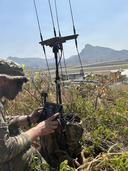 U.S. Army Spc. Ethan Streeter assigned to 1st Stryker Brigade Combat Team, 2nd Infantry Division, also known as Ghost Brigade, conducts electronic reconnaissance using a Versatile Radio Observation and Direction-Finding system during Exercise Cobra Gold 2026 at Fort Bhumibol, Thailand, March 1, 2026.