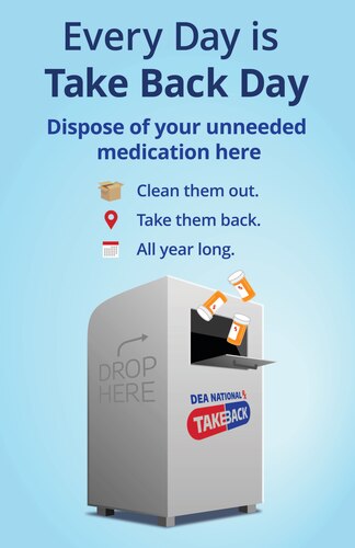 DEA graphic advertising take back day
