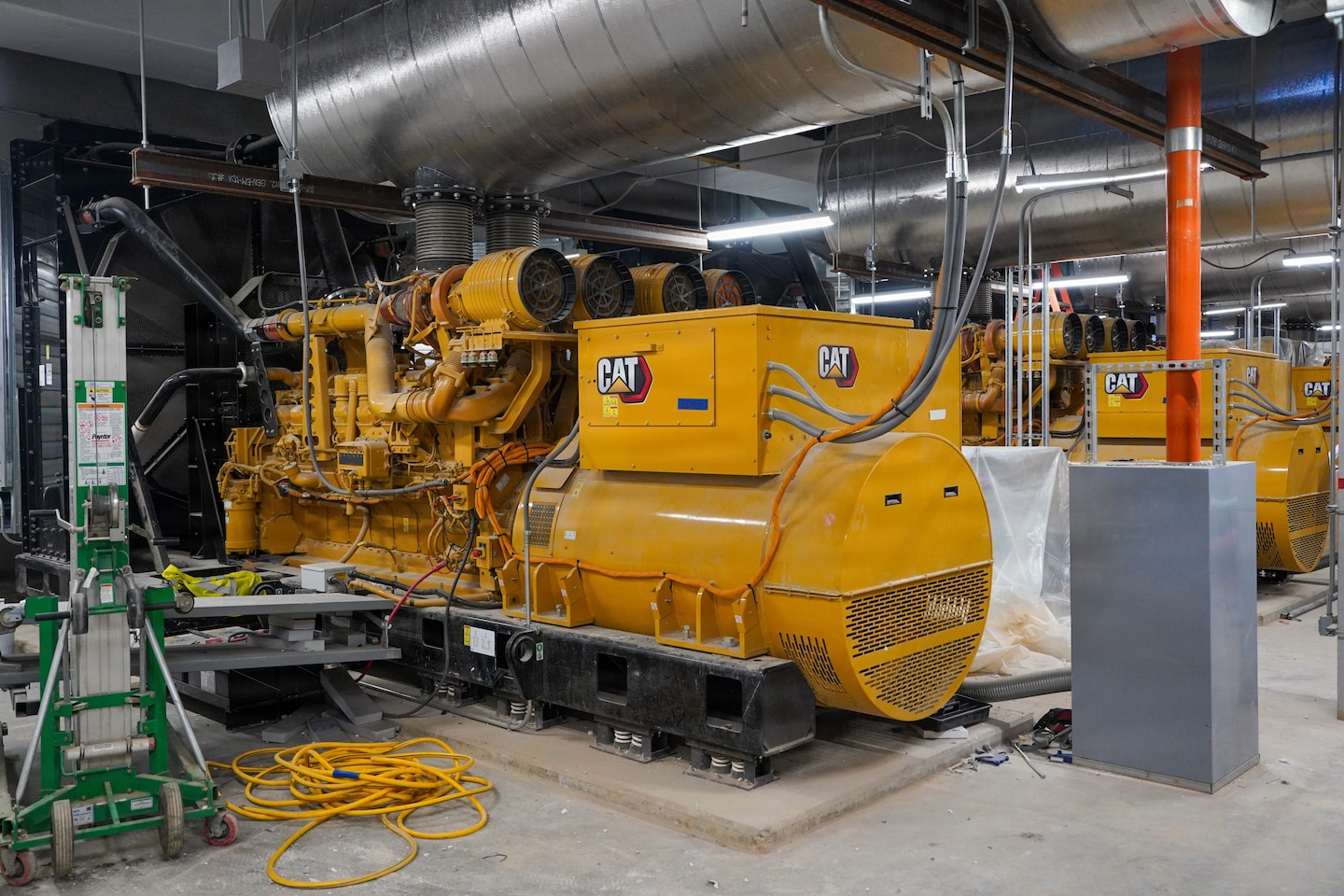 There are currently four generators in the CUP with provisions to add another generator in the future, if desired. Each of the four generators is rated for 3 megawatts, making the total of the generator power production 12 megawatts.