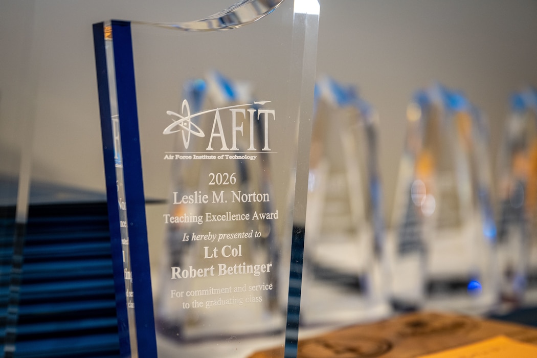 The Air Force Institute of Technology hosts its annual awards ceremony for students in the Graduate School of Engineering and Management at Wright-Patterson Air Force Base, Ohio, March 26, 2026. The graduating class included 181 students along with international partners from Australia, Saudi Arabia, Chile, Brazil and Israel.(U.S. Air Force photo by Jack Gardner)
