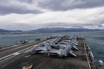USS Gerald R. Ford Departs Split, Croatia.