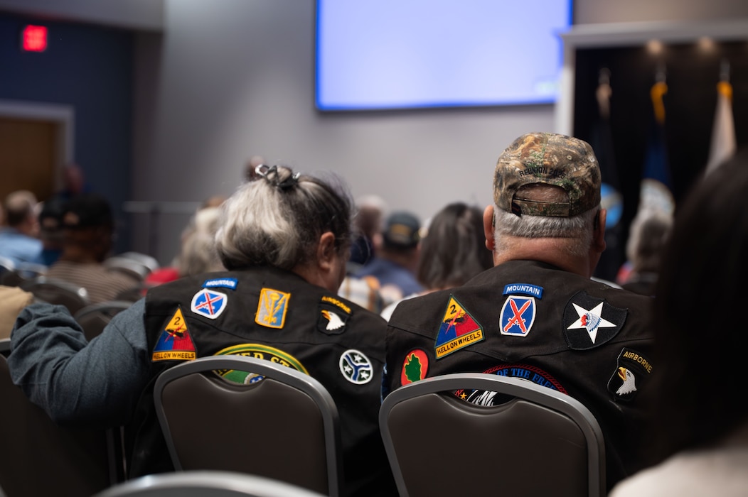 U.S. veterans attend the Vietnam Veterans Ceremony at Goodfellow Air Force Base.