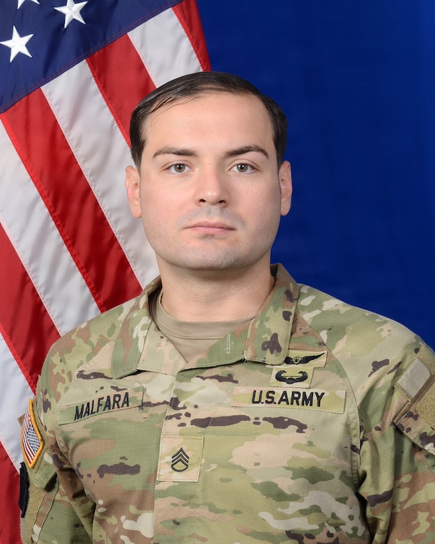 Portrait of U.S. Army Staff Sgt. Leo Malfara, a Basic Leader Course facilitator with 3rd Battalion, 166th Regiment - Regional Training Institute, Pennsylvania Army National Guard. (Courtesy Photo)