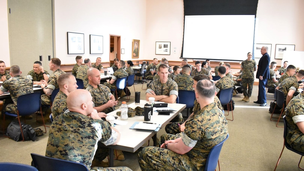 Cornerstone: The Commandant's Combined Commandership Course. This eight-day course brings commanders and sergeants major together to foster alignment, trust, and professional growth. Today’s sessions created space for open dialogue on leadership challenges, enabling both groups to exchange perspectives and strengthen their partnership. The Senior Enlisted Panel also provided valuable insight and experience, reinforcing the importance of cohesive leadership at every level.