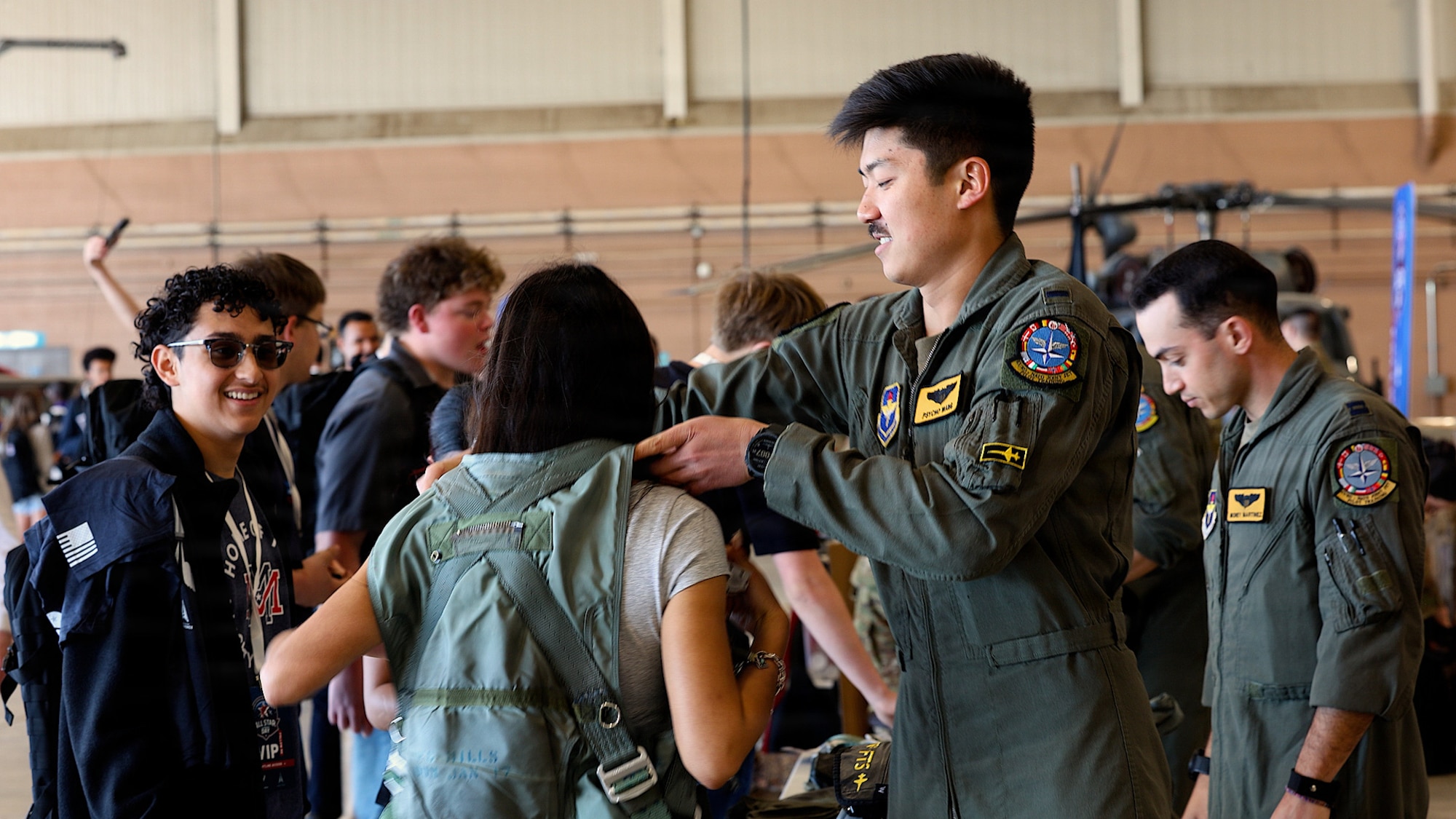 High school students explore career opportunity booths during All-Star Leadership Day at Sheppard Air Force Base