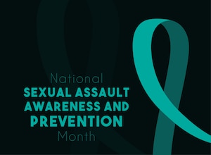 Teal ribbon on black background
