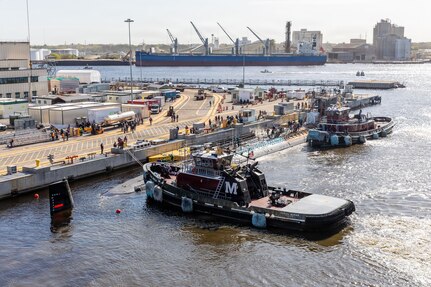 Norfolk Naval Shipyard Undocks USS John Warner