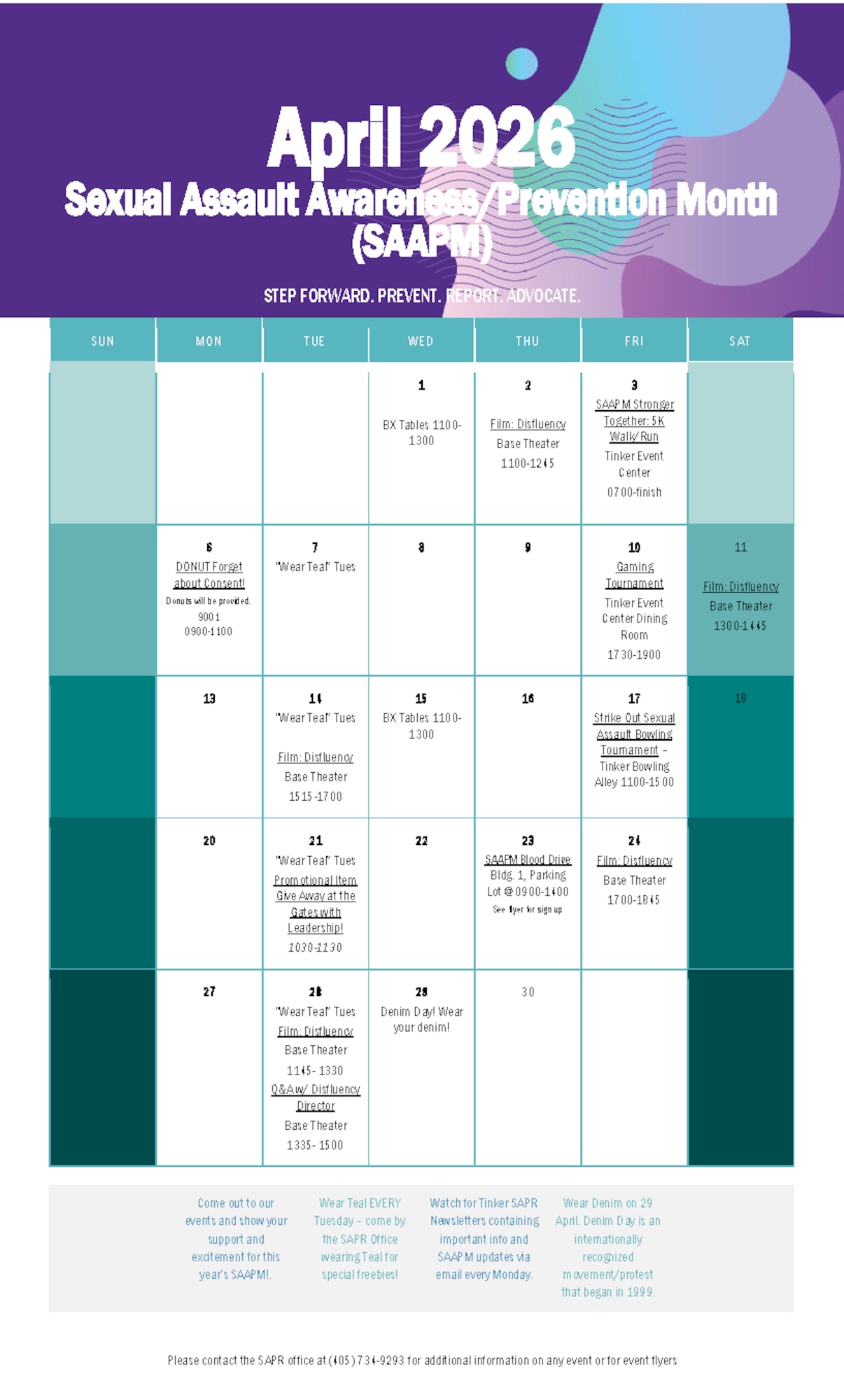 Calendar with events