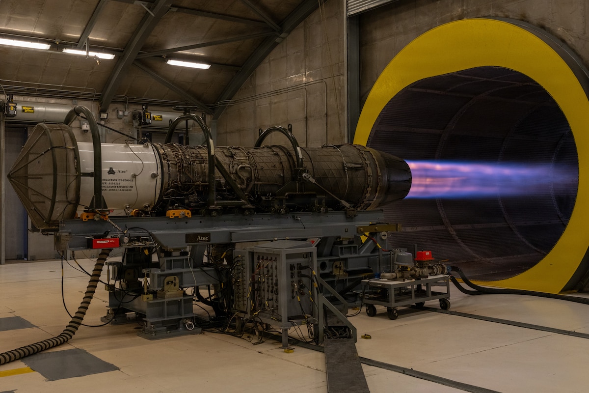 Airmen from the 49th Component Maintenance Squadron test an F-16 Fighting Falcon engine at Holloman Air Force Base, N.M., March 24, 2026. Engine testing ensures aircraft are fully mission capable and ready for operational use. (U.S. Air Force photo by Airman 1st Class Elijah Strickland)