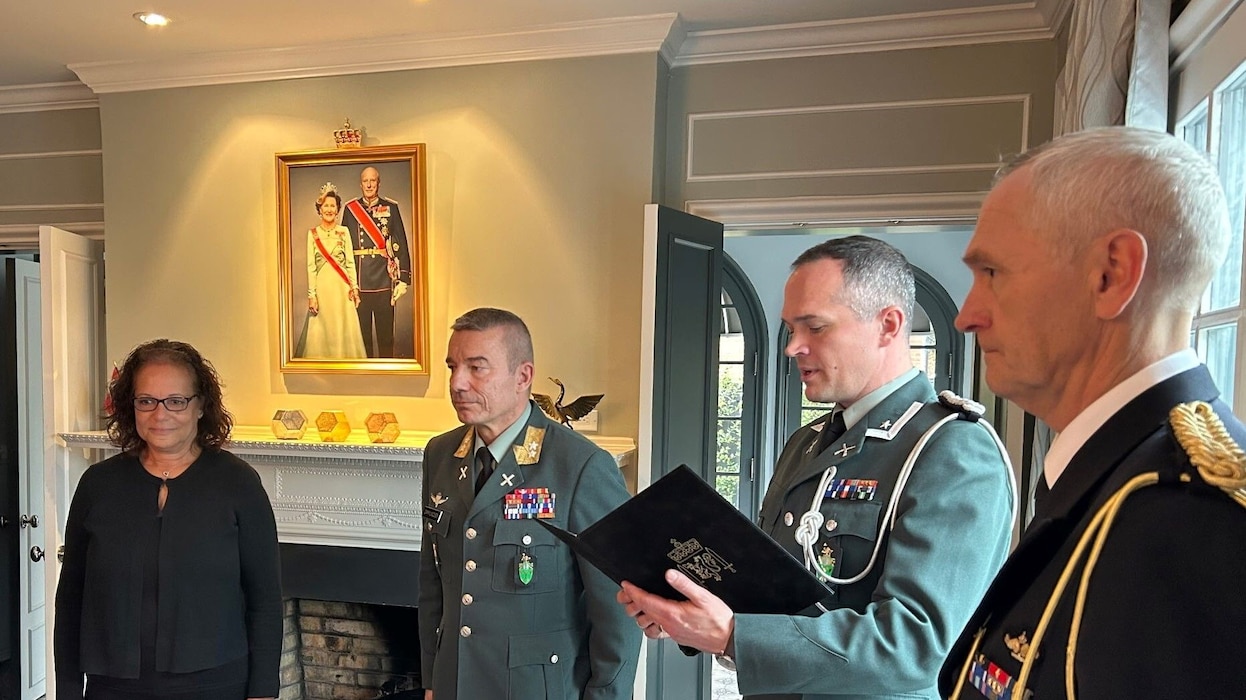 Ms. Angela Miller, MCU's International Military Student Officer was awarded the Norwegian Army Medal of Merit at the Norwegian Embassy for her dedication to international students.
