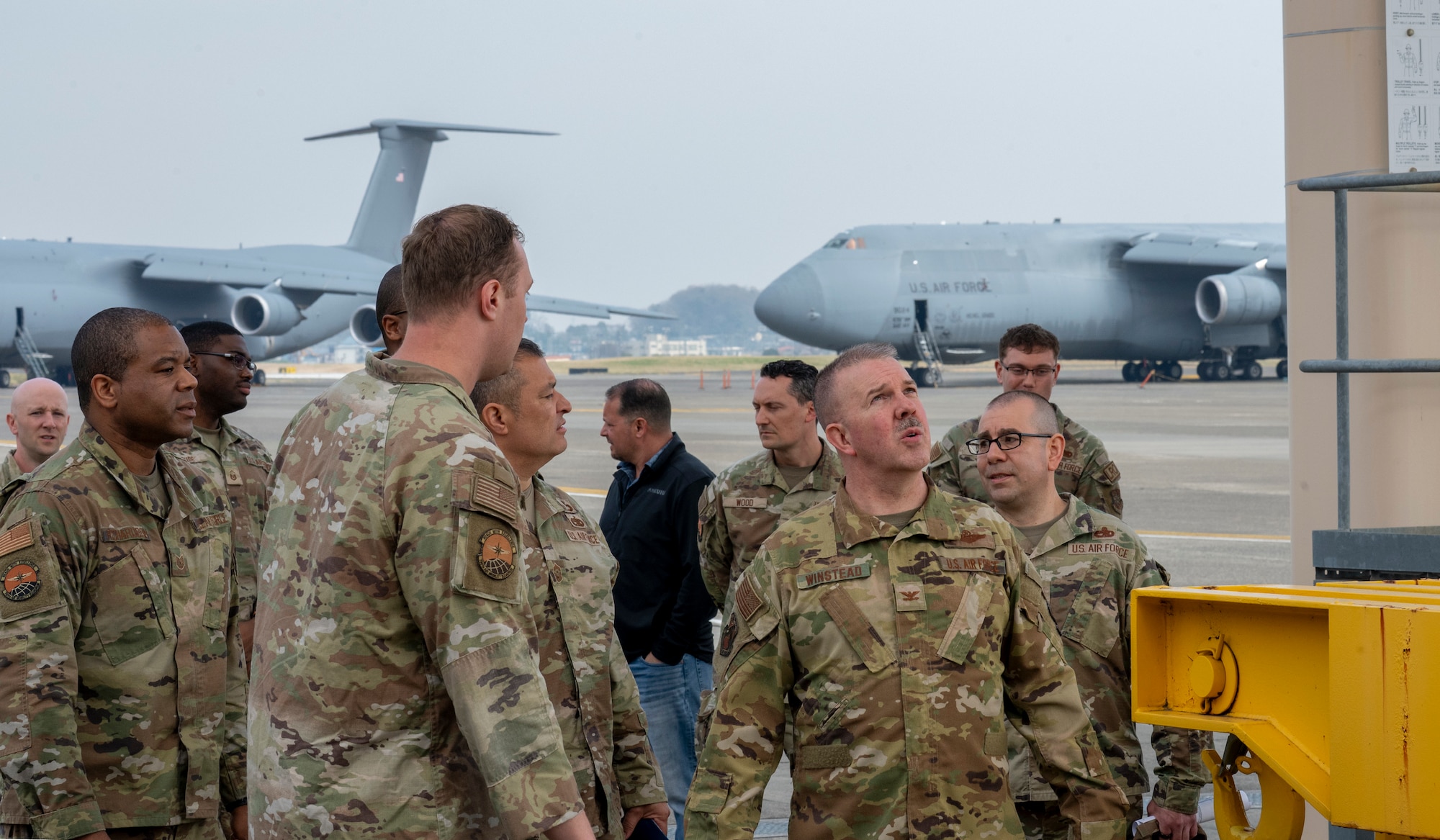 The visit provided senior leadership with insight into air mobility operations across the Western Pacific.