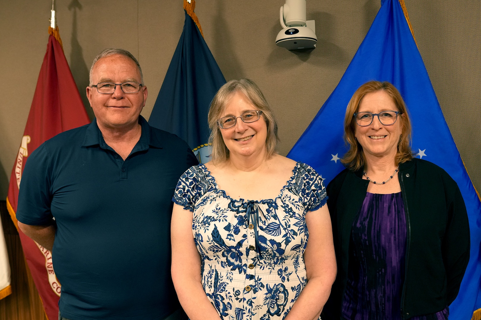 Francis Flynn (Left), Tara Perrien (Center), and Maria Silvester (Right) stand together as they were celebrated on their retirement from federal service on March 31 in Philadelphia. Photo Credit: Ed Maldonado