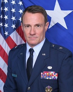 Brig. Gen. Matthew F. Blue serves as the Assistant Adjutant General for the District of Columbia National Guard, leading over 3,000 Air and Army Guardsmen. He is responsible for ensuring the readiness of the Guard's fighter, airlift, and support forces for global missions, the defense of the Nation's Capital, and local emergency response. As a principal advisor to the Commanding General, he oversees strategic planning, logistics, and personnel. Brig. Gen. Blue also plays a key role in high-visibility operations, leading congressional engagement and assisting in the execution of the President’s "DC Safe and Beautiful" mission.