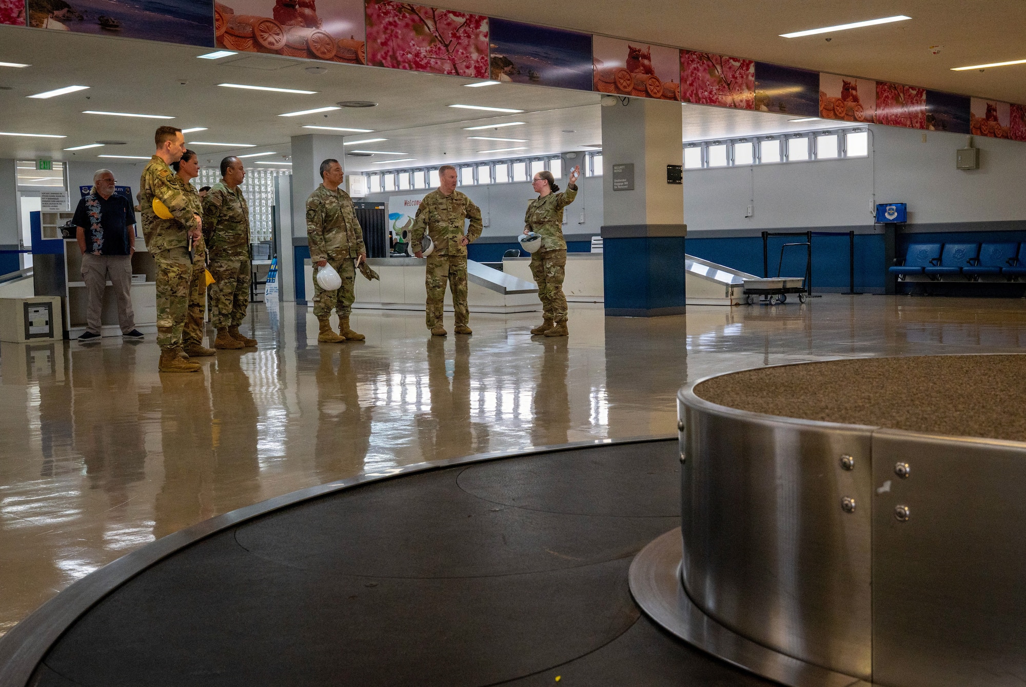 people take tour of terminal