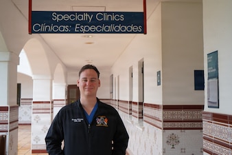 260201-N-FT324-4895. ROTA, Spain (February 1, 2026). Hospital Corpsman 2nd Class Nicholas Krupp, a native of Laplace, Louisiana, assigned to Navy Medicine Readiness and Training Command Rota, serves as an orthopedic technician, providing specialized musculoskeletal care to active duty service members, retirees, and beneficiaries in support of force health, recovery, and operational readiness. (U.S. Navy photo) (U.S. Navy photo by Lt. Cmdr. Alicia Sacks)