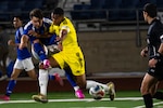 PHOTOGRAPHER VISION ID: WO188

U.S. Army Erik Velasco, assigned to Rose Barracks, Germany, defends the ball during the 2026 Armed Forces Men’s Soccer Championship at Phantom Warrior Stadium on Fort Hood, Texas, Apr. 1, 2026. Service members competed in soccer for championship honors while representing their respective services.

The Armed Forces Sports program brings together service members from the Army, Marine Corps, Navy (with Coast Guard athletes), and Air Force (with Space Force athletes) to compete at the national level. Armed Forces Sports promotes physical fitness, provides competitive opportunities for military athletes at national and international levels, supports recruitment and retention efforts, and strengthens partnerships through sports diplomacy. (U.S. Armed Forces Sports photo by Mass Communications Specialist 2nd Class Chase Sealey)