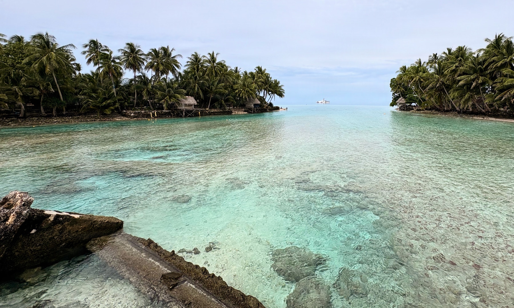 The USCGC Oliver Henry (WPC 1140) in the lagoon of Kapingamarangi Atoll, Federated States of Micronesia, on March 19, 2026, in conjunction with supporting a supply delivery and a University of Hawai’i Sea Level Center technician to upgrade a regional NOAA weather monitoring station. Oliver Henry is the first Fast Response Cutter to make the transit. USCGC Oliver Henry (WPC 1140) returned to Guam on March 29, 2026, closing out a 29-day patrol period that restored a critical tsunami early warning station to a remote Pacific atoll, delivered humanitarian supplies to two island communities, and enforced fisheries laws across more than 4,000 nautical miles. (U.S. Coast Guard photo)