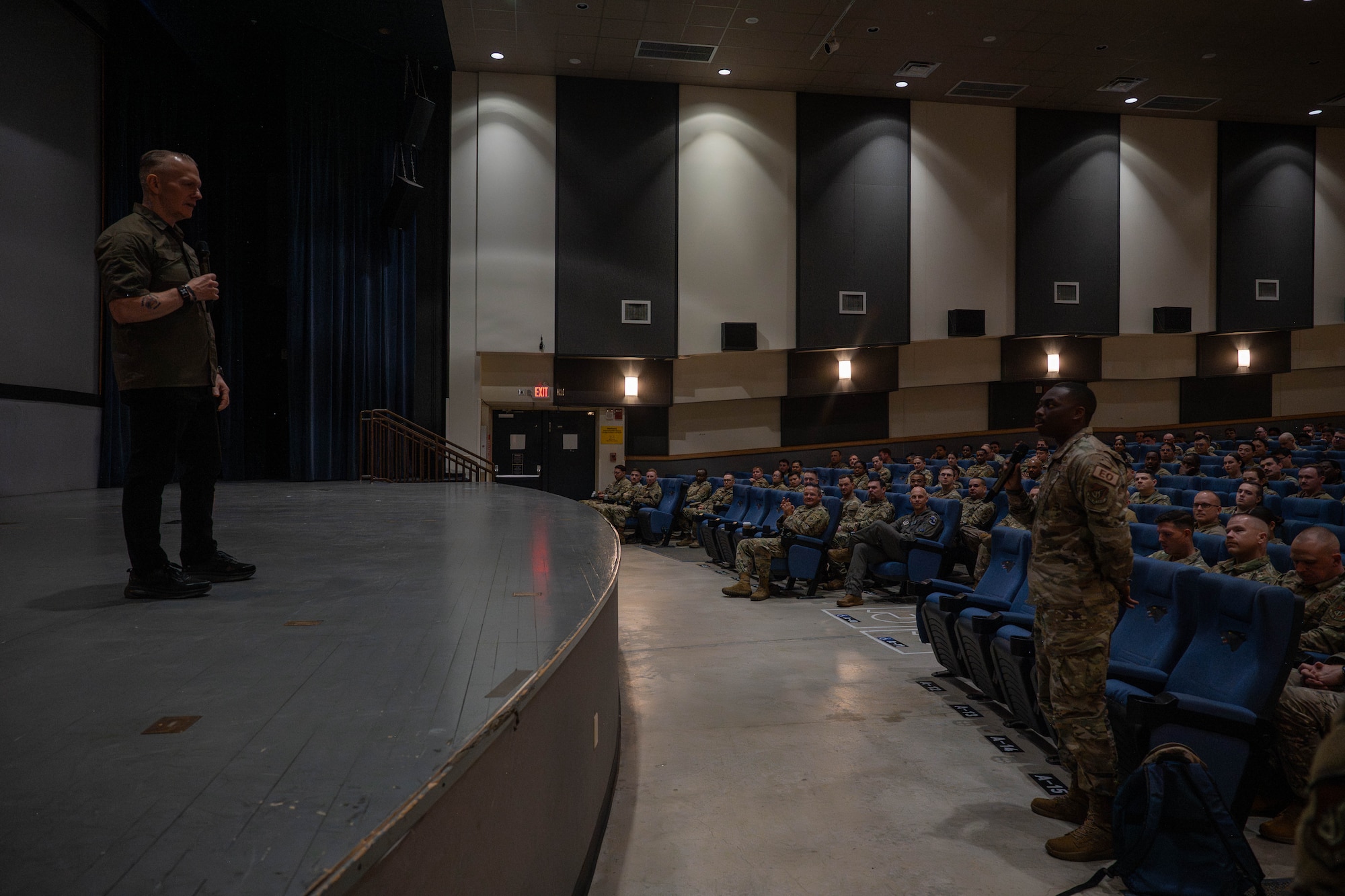 John Troxell answers question from Airman.