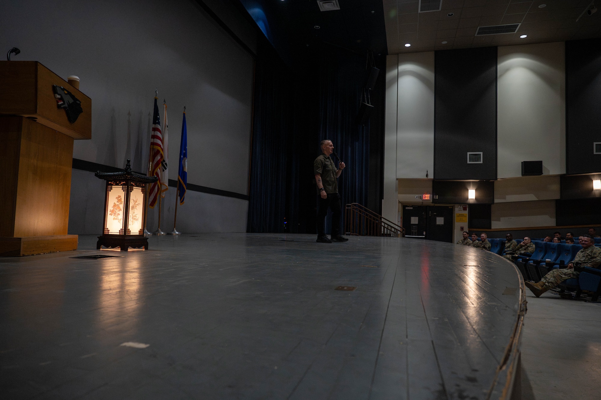 John Troxell speaks to Wolf Pack.