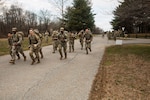 New York Guard Soldiers participate in a 12-mile ruck during the New York Army National Guard Best Warrior Competition 2026, at Camp Smith Training Site, Cortlandt Manor, New York, March 26, 2026. Photo by Sgt. Maximilian Boudreaux.