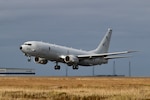 A P-8A Poseidon aircraft, attached to Patrol Squadron (VP) 46, performs a touch and go during a training flight at Keflavík Air Base, September 25, 2025. VP-46 and VP-69 are on a joint deployment to the U.S. 6th Fleet area of operations to support warfighting effectiveness, lethality and readiness of U.S. Naval Forces Europe-Africa, and defend U.S., Allied and partner interests in the region.