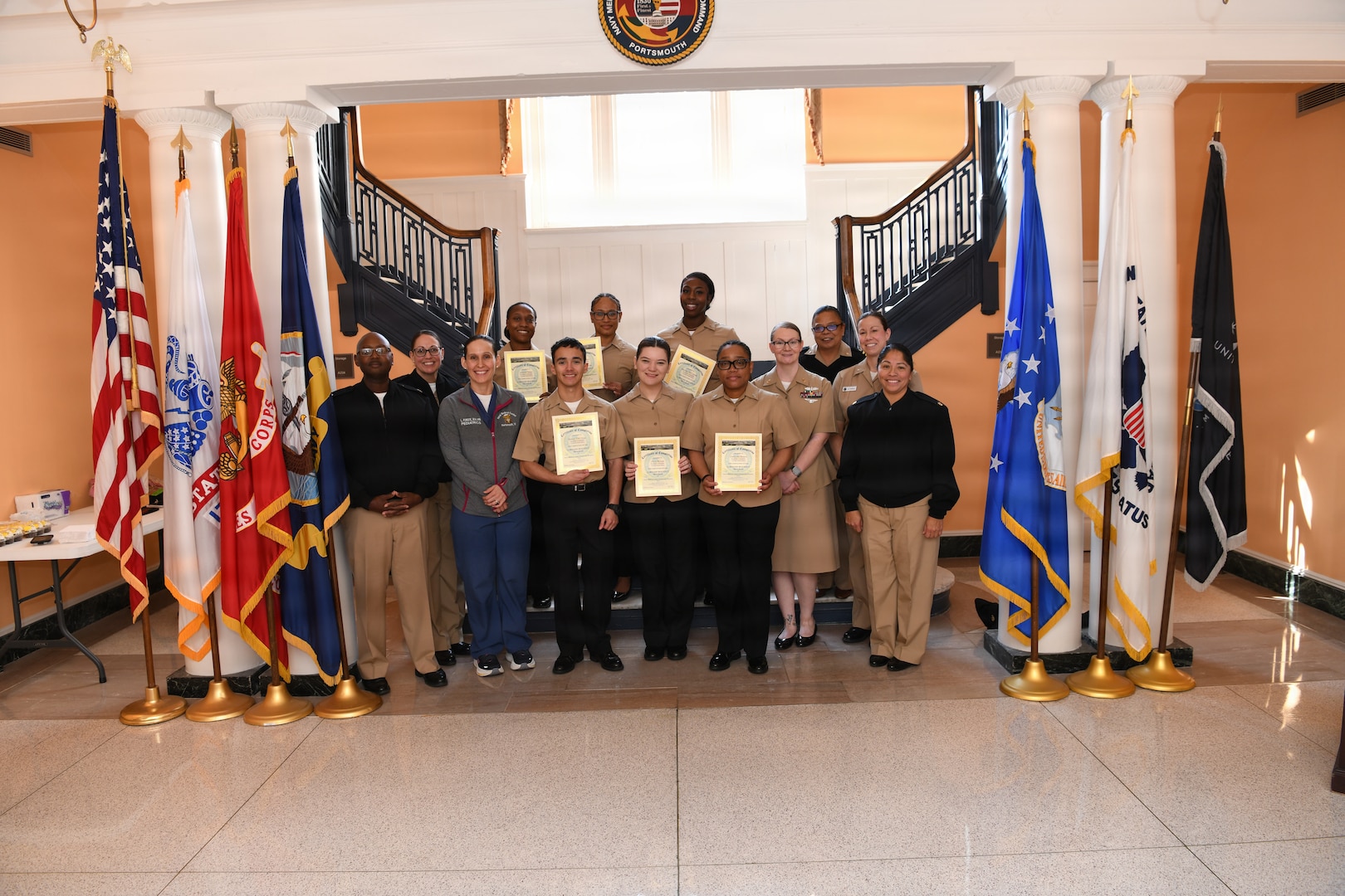 Corpsmen graduate from the Corpsman Residency Program (HMRP) at Naval Medical Center Portsmouth